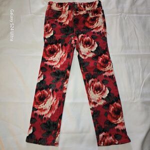 BabyGap Mini Skinny Pants Size 4 Years Red Floral